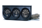 GAUGE CONSOLE, OILP/WTMP/AMP, 2-1/16", 100 PSI/280 F/60A, BLK DIAL, BLK BZ